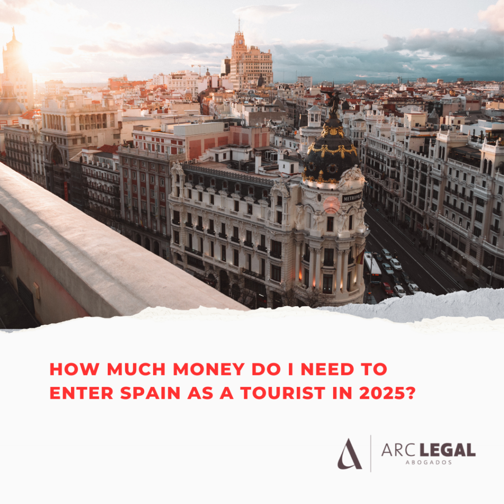 How much money do I need to enter Spain as a tourist in 2025?