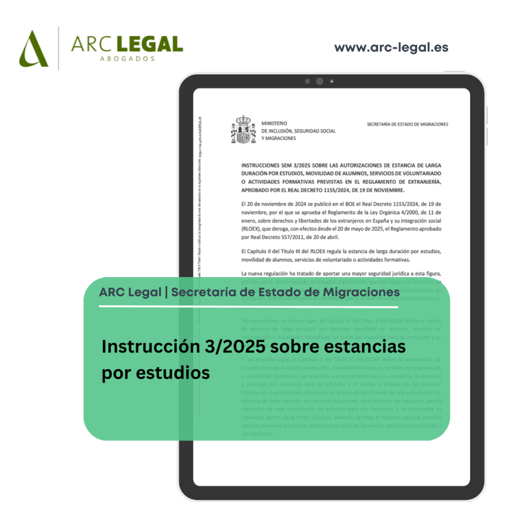 Instrucción 3/2025 sobre estancias por estudios