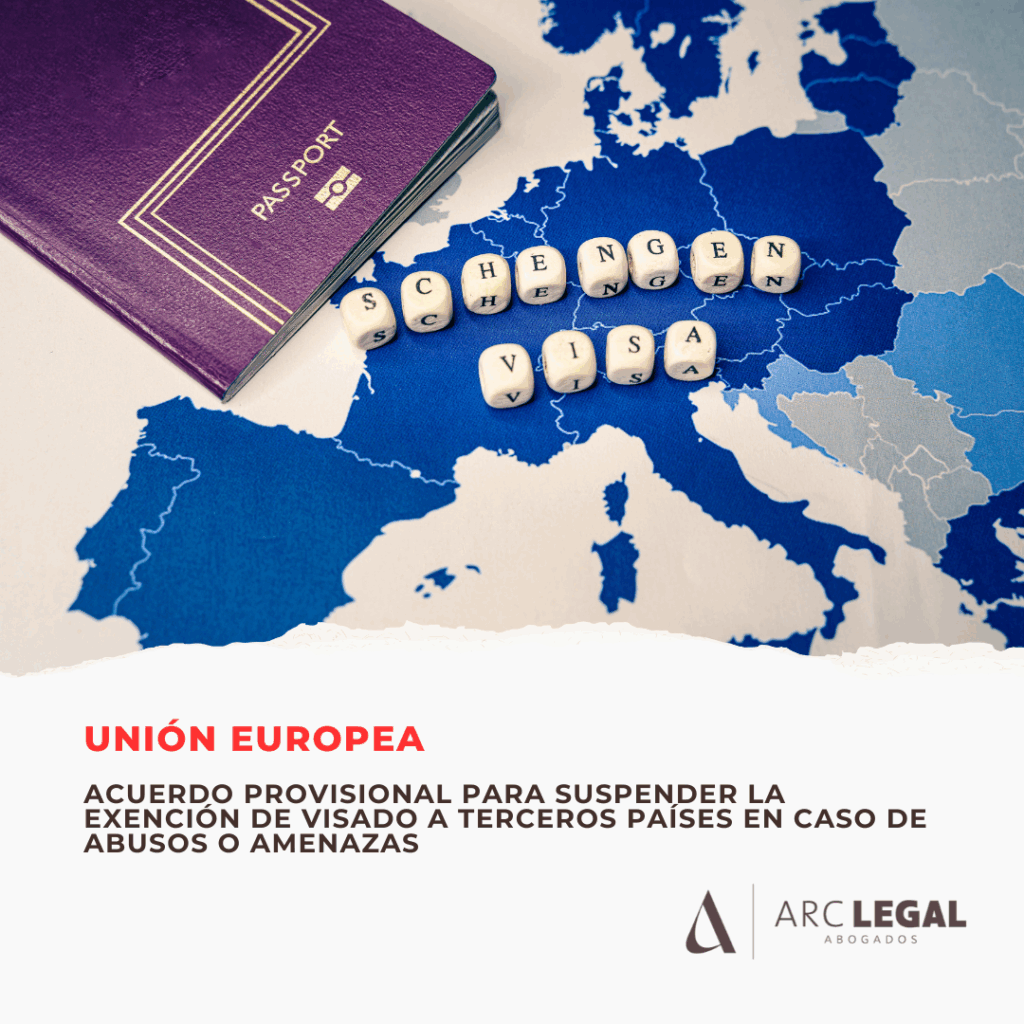 Acuerdo provisional para suspender la exención de visado a terceros países en caso de abusos o amenazas