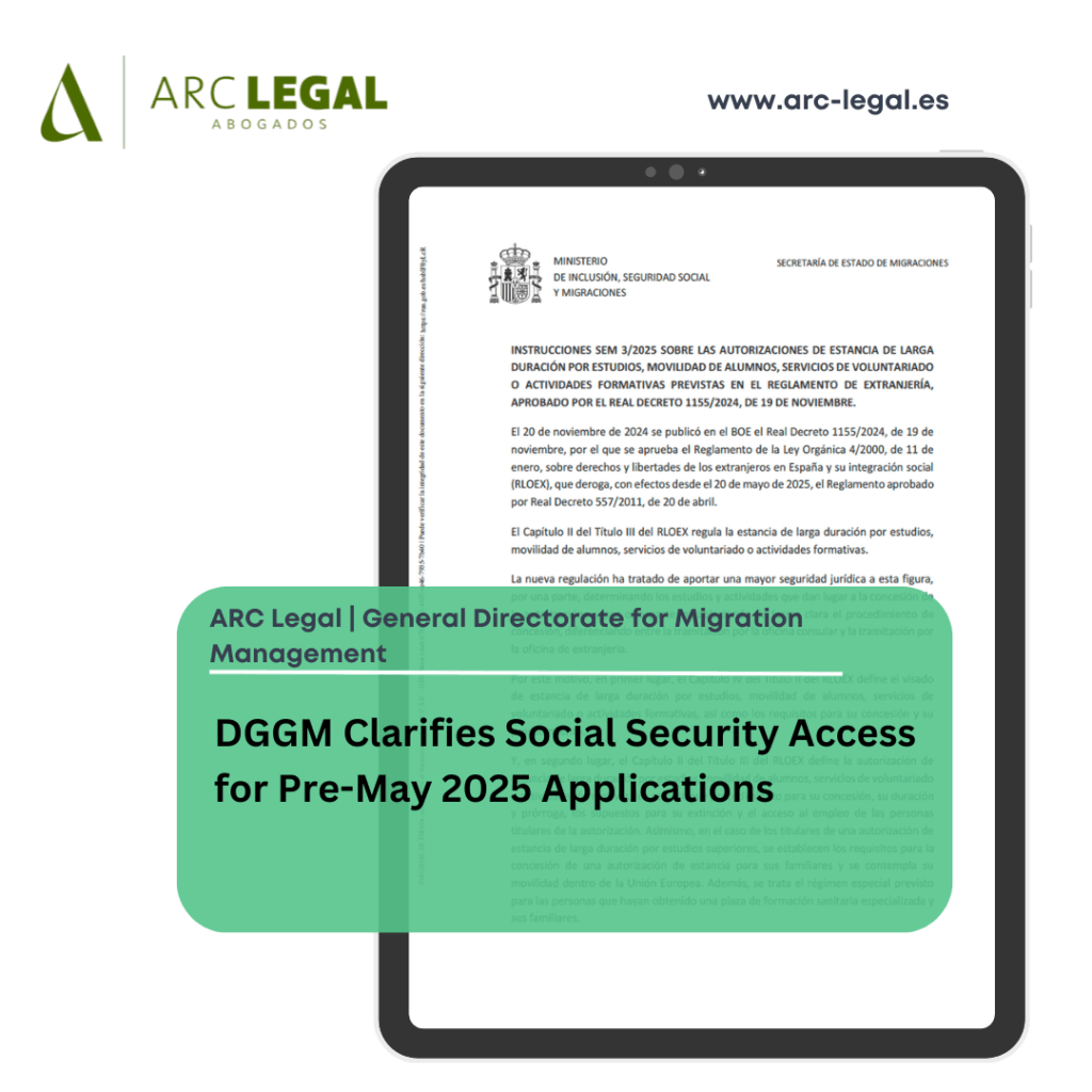 DGM Official Note on Social Security Registration and Transitional Applications