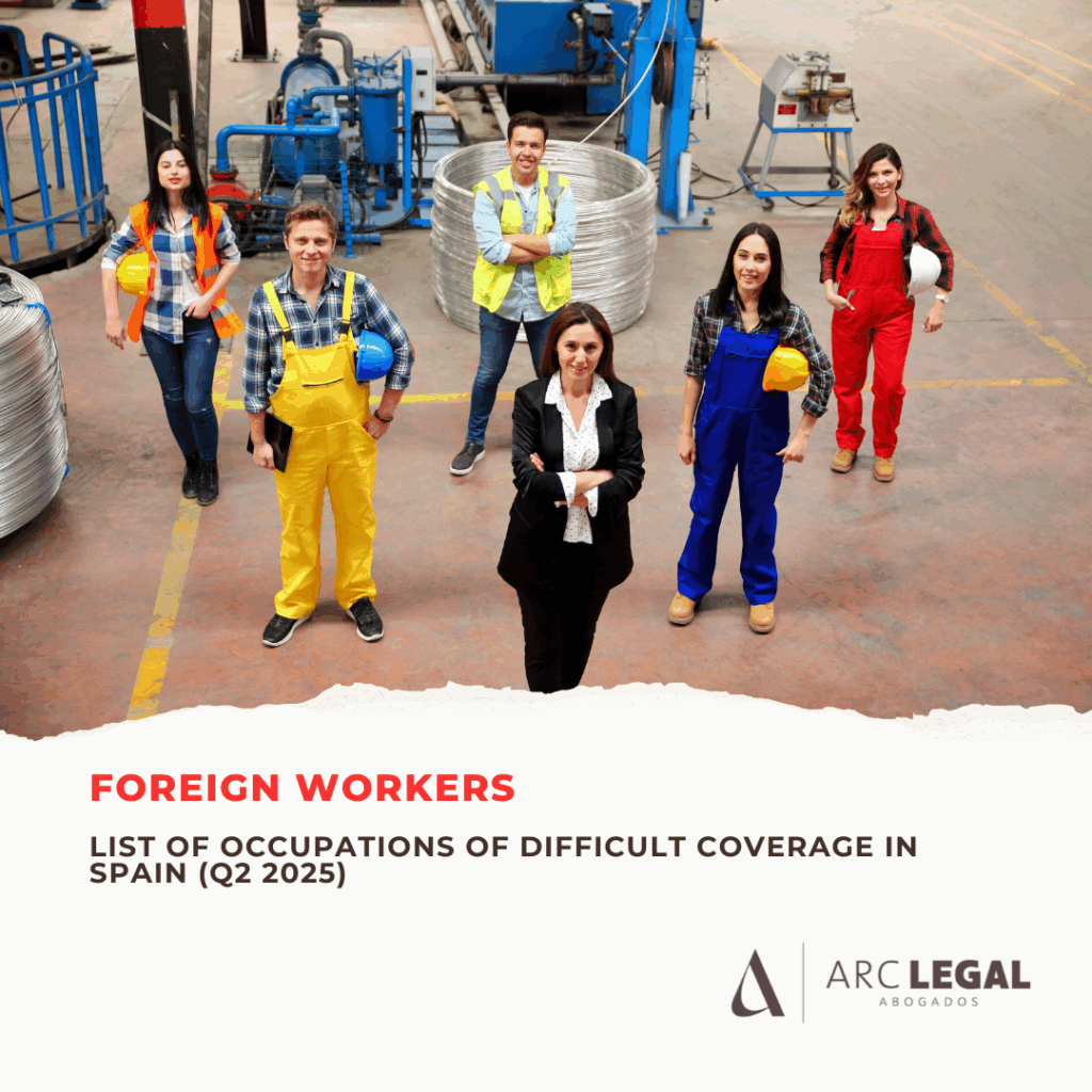 List of Occupations of Difficult Coverage in Spain