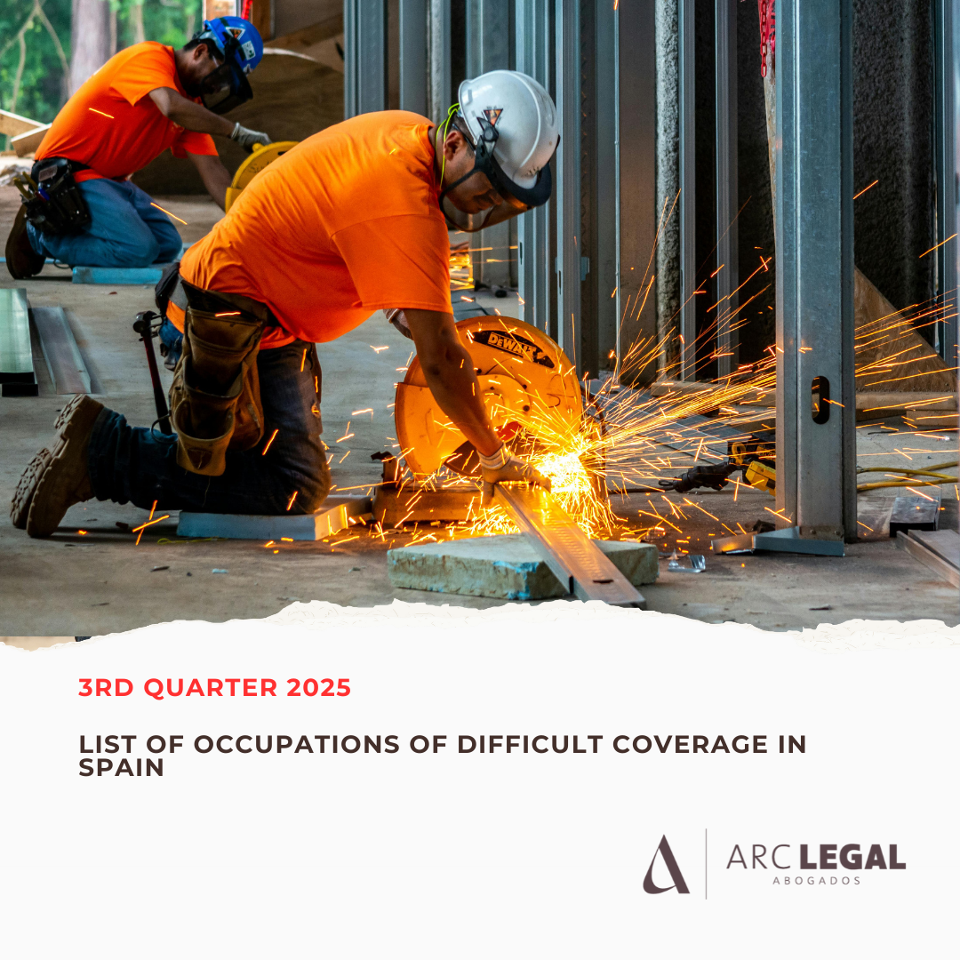 List of Occupations of Difficult Coverage in Spain 3rd quarter 2025