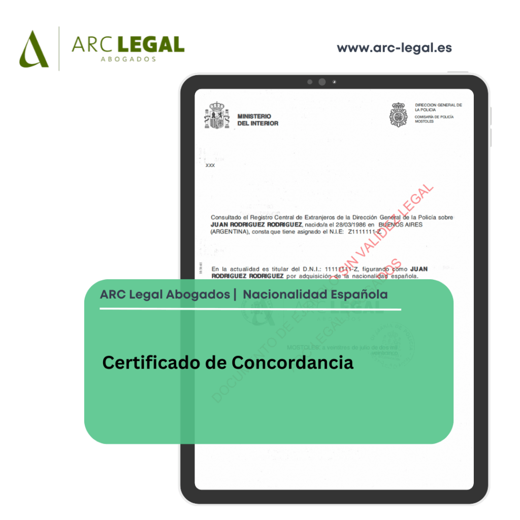 Certificado de Concordancia