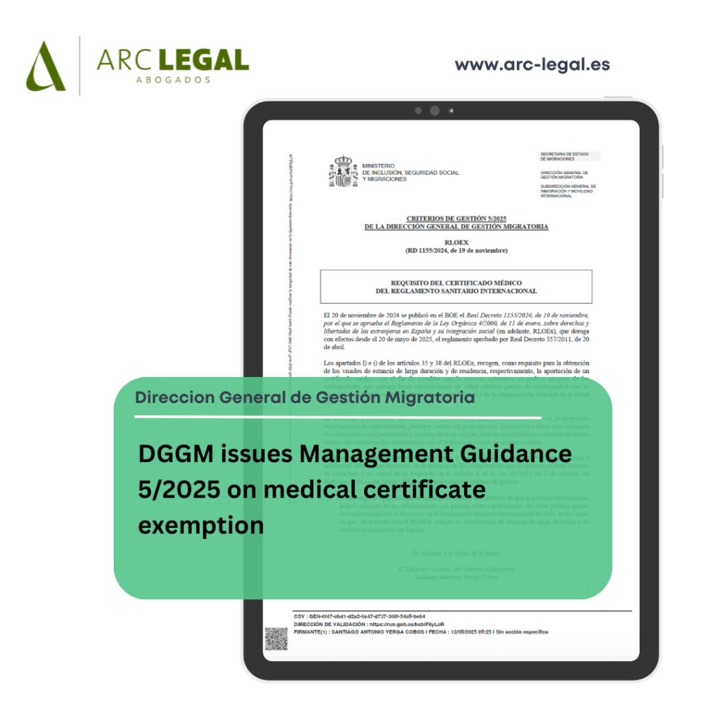 DGGM Issues Guidance 5/2025 on Medical Certificate Exemption