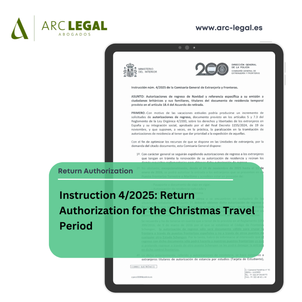 Instruction 4/2025: Return Authorization for the Christmas Travel Period