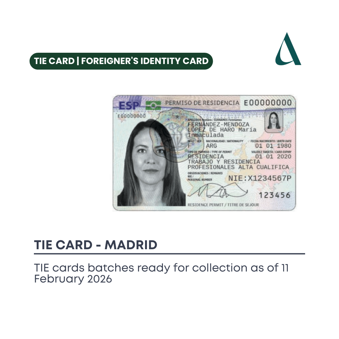 TIE card batches Madrid