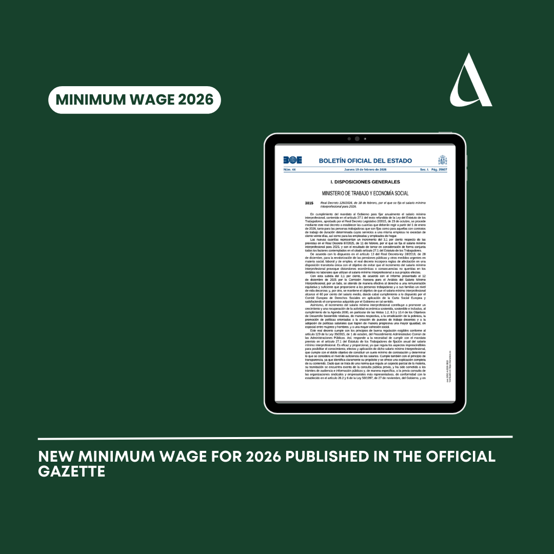 New Minimum Wage for 2026 Published in the Official Gazette