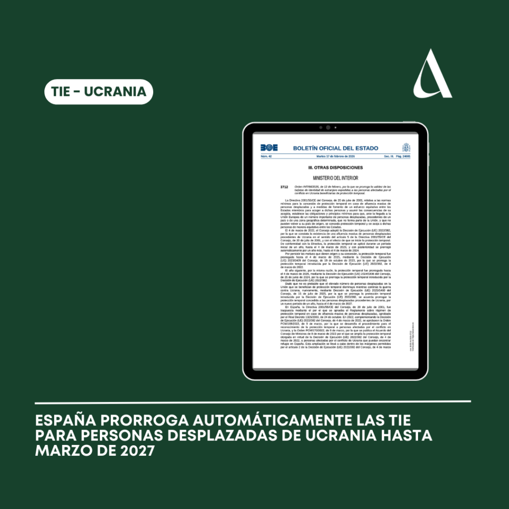 España prorroga automáticamente las tarjetas de protección temporal para personas desplazadas de Ucrania hasta marzo de 2027