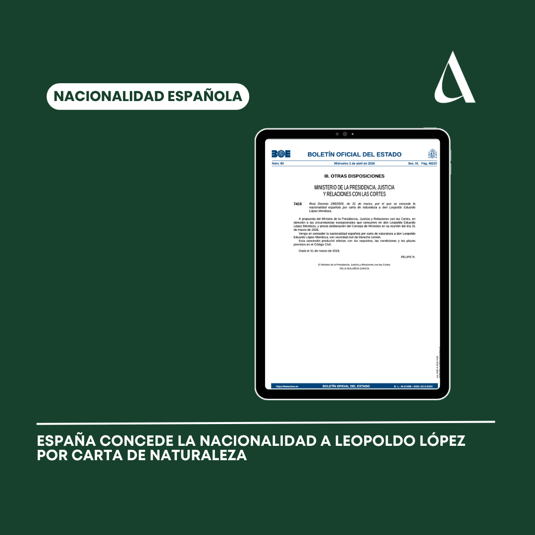 España concede la nacionalidad a Leopoldo López por carta de naturaleza