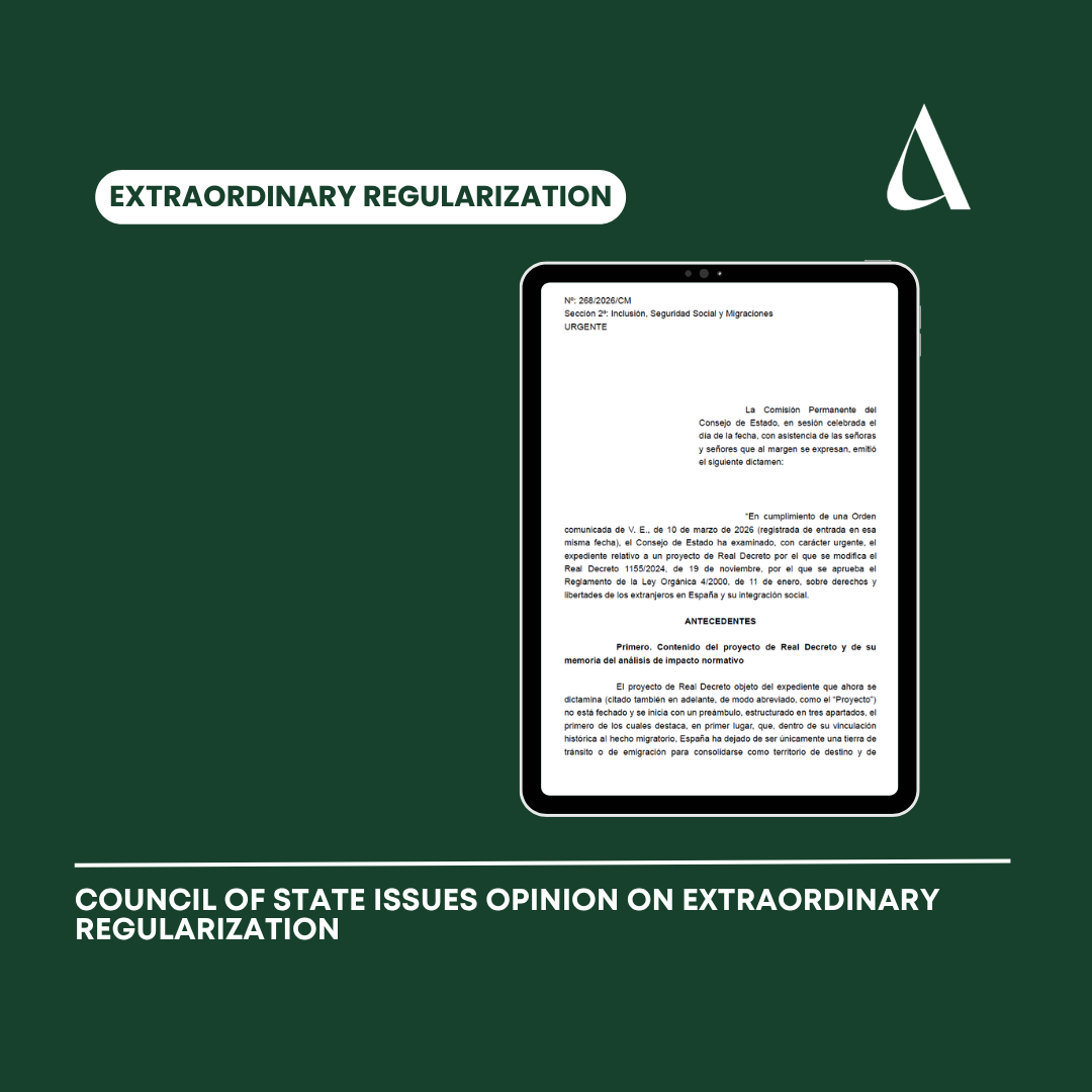 Council of State Issues Opinion on Extraordinary Regularization