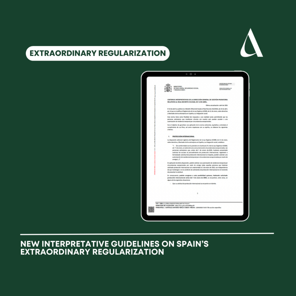 New interpretative guidelines on Spain’s Extraordinary Regularization
