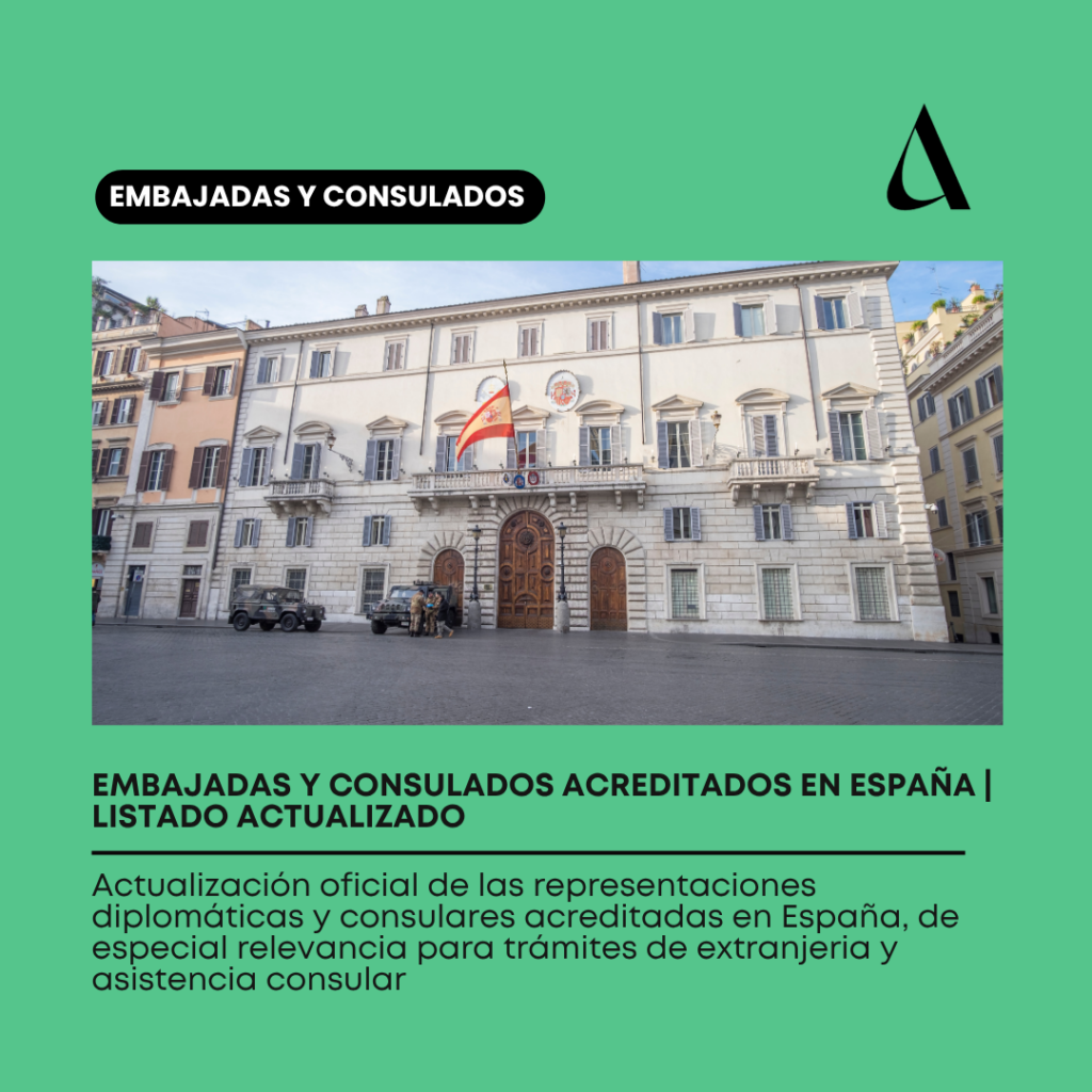 Embajadas y Consulados acreditados en España | Listado actualizado Mayo 2026