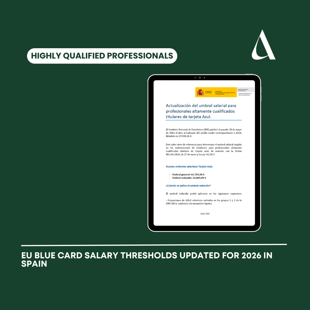 EU Blue Card Salary Thresholds Updated for 2026 in Spain