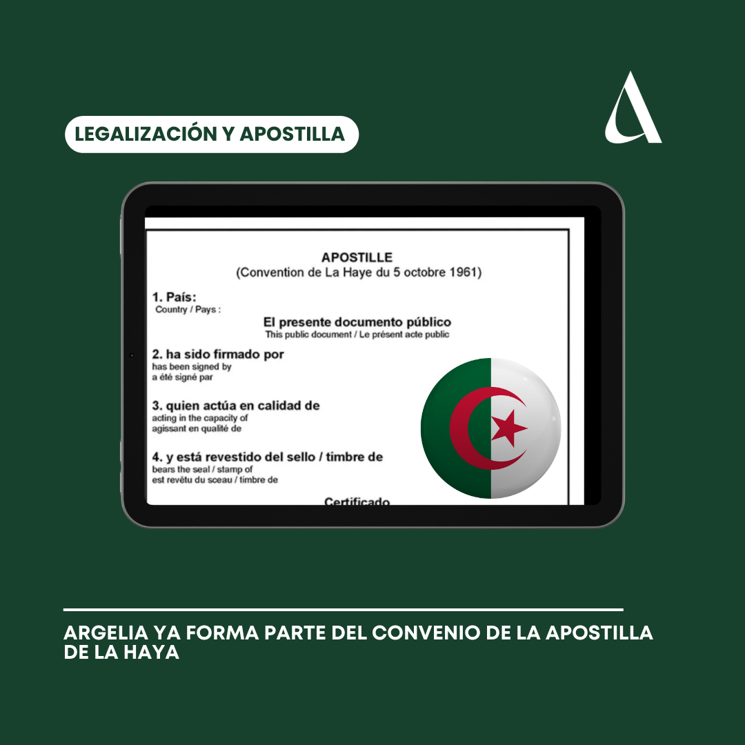 Argelia ya forma parte del Convenio de la Apostilla de La Haya