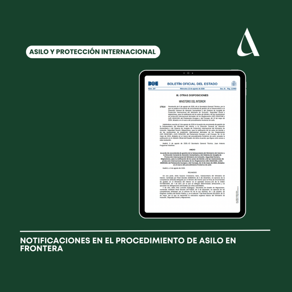 notificaciones en el procedimiento de asilo en frontera