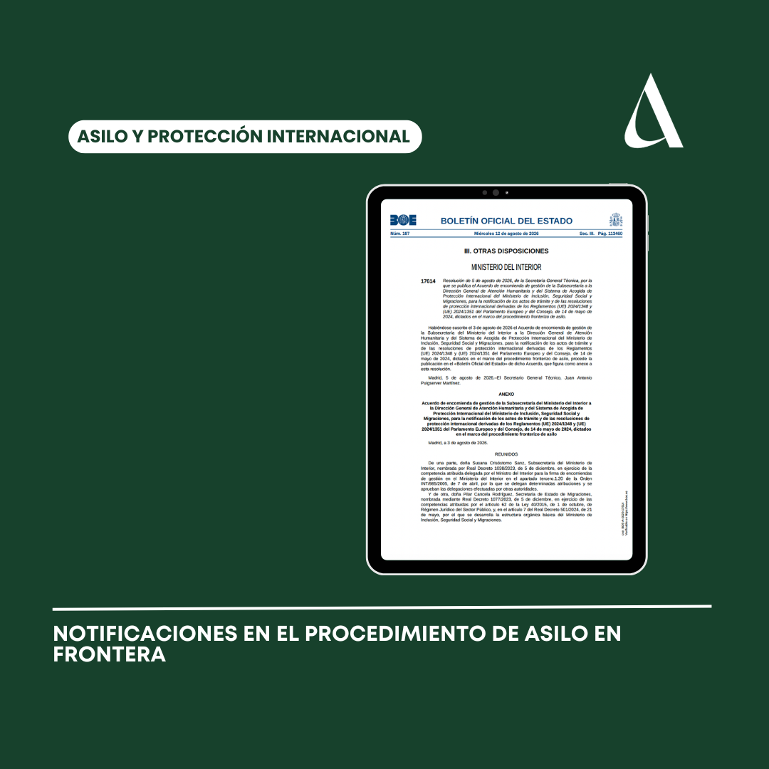 notificaciones en el procedimiento de asilo en frontera