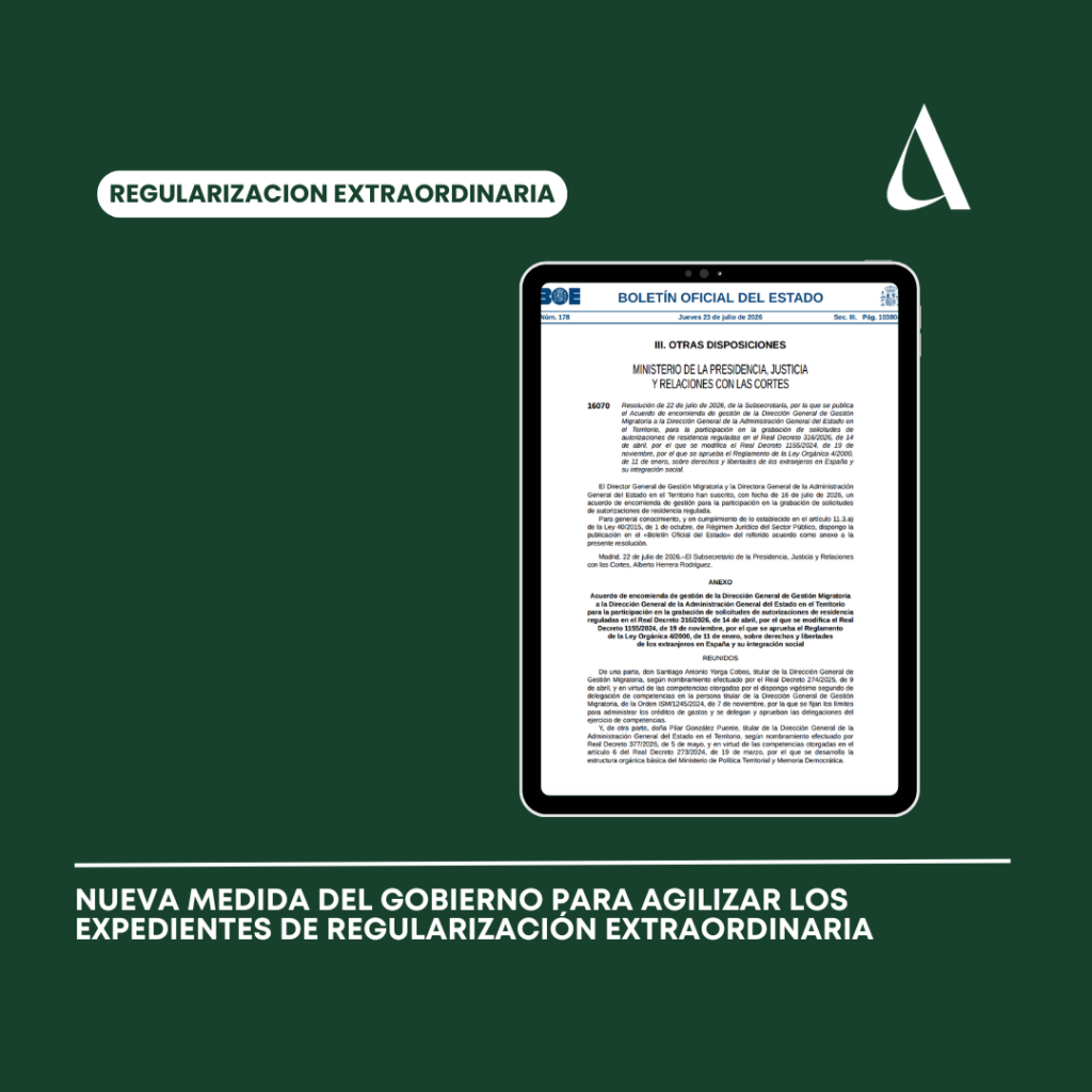 Nueva medida del Gobierno para agilizar los expedientes de regularización extraordinaria