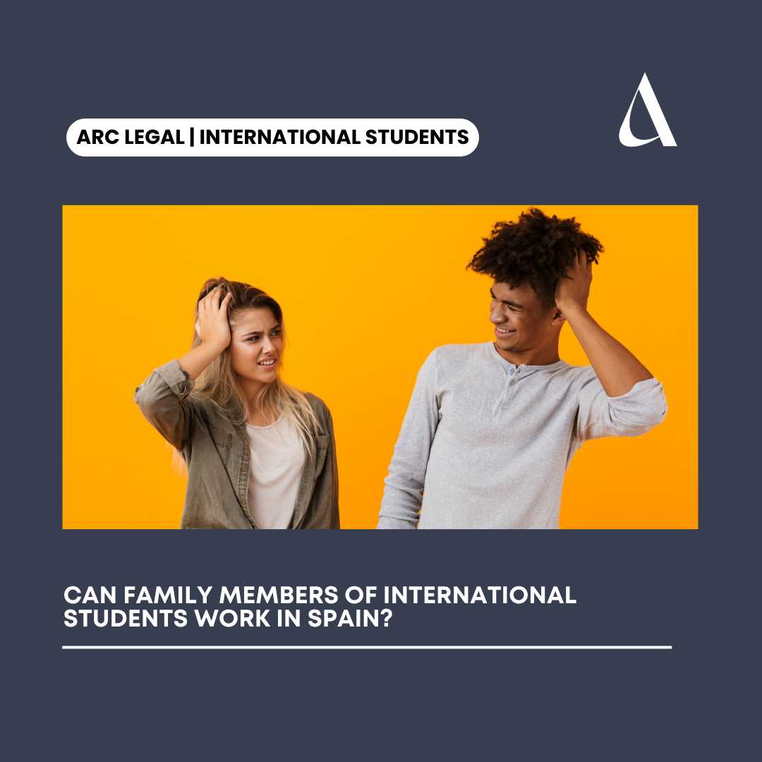 Can family members of international students work in Spain?