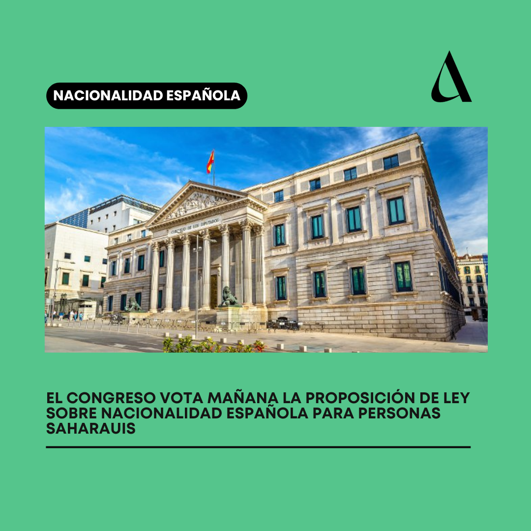 El Congreso vota mañana la proposición de ley sobre nacionalidad española para personas saharauis